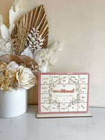 Custom Teachers Puzzle Gift Freestanding Style 2 - Luxe Decor by Lisa