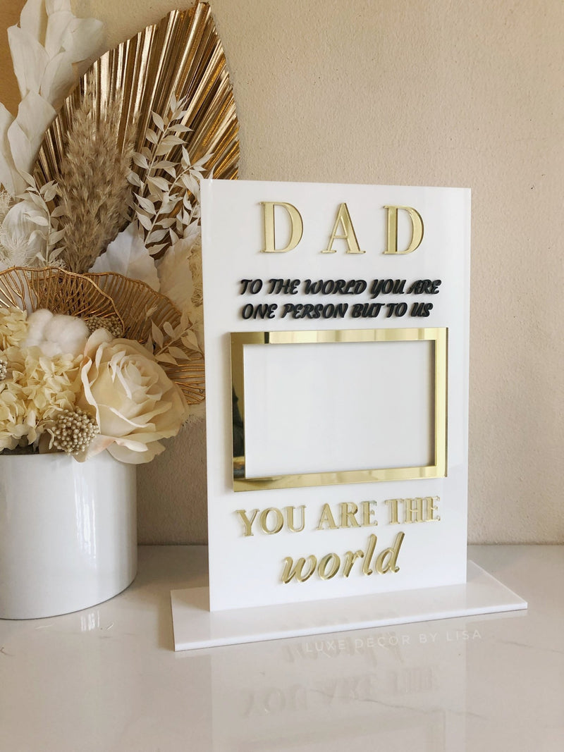 Dad Acrylic 3D Frame Alternative - Luxe Decor by Lisa