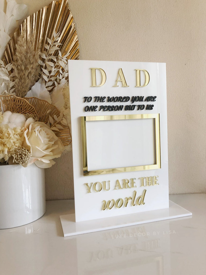 Dad Acrylic 3D Frame Alternative - Luxe Decor by Lisa
