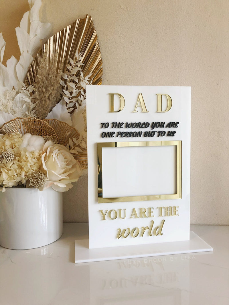 Dad Acrylic 3D Frame Alternative - Luxe Decor by Lisa
