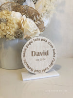 Dad Around The World Freestanding Sign - Luxe Decor by Lisa