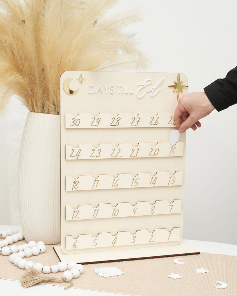 Days Till Eid Countdown with Card Slots - Freestanding - Luxe Decor by Lisa