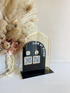 Double Arched Business Name, QRS + Business Cards Sign - Luxe Decor by Lisa