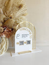Double Arched Logo, QRS + Business Cards Sign - Luxe Decor by Lisa