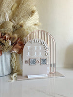Double Arched Logo, QRS + Business Cards Sign - Luxe Decor by Lisa