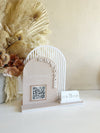 Double Arched Logo + Single QR and Card Holder - Luxe Decor by Lisa