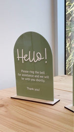 Entryway Hello Message Business Sign Freestanding - Luxe Decor by Lisa