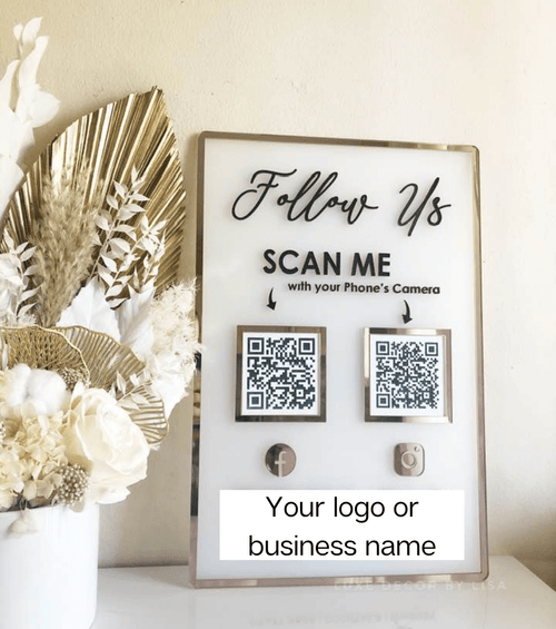 Extra Large QR Code Sign - Luxe Decor by Lisa