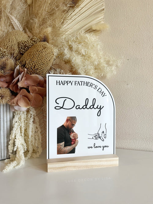 Fathers Day Photo Printed Sign - Luxe Decor by Lisa
