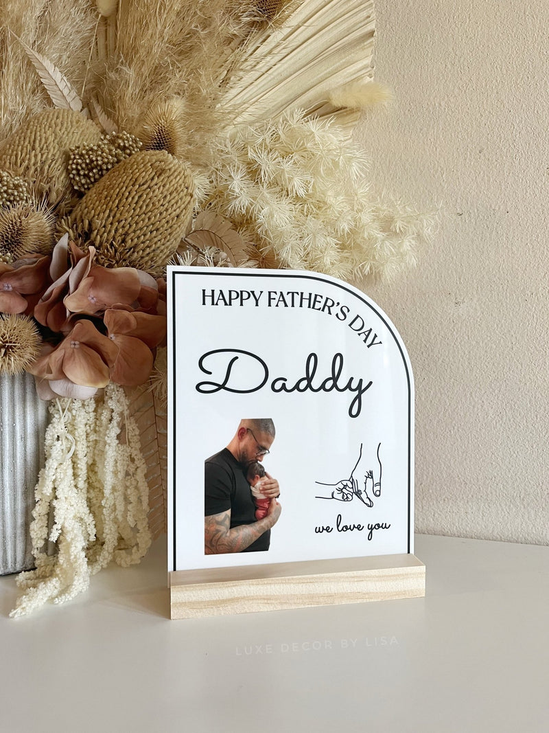 Fathers Day Photo Printed Sign - Luxe Decor by Lisa