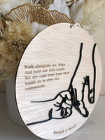 Fathers Day Plaque - 3D Hands Style 2 - Luxe Decor by Lisa