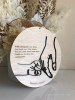 Fathers Day Plaque - 3D Hands Style 2 - Luxe Decor by Lisa