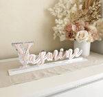 Floral 3D Names Freestanding - Acrylic - Luxe Decor by Lisa