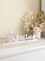 Floral 3D Names Freestanding - Acrylic - Luxe Decor by Lisa