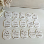 Floral Oval Milestone Set of 15 - Luxe Decor by Lisa