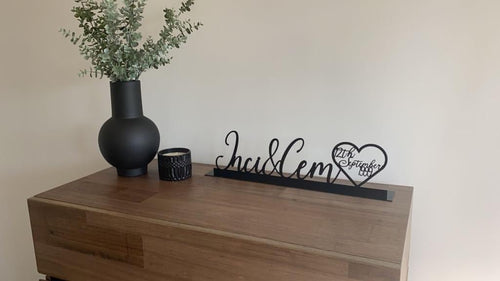 Freestanding Names with Heart and Date - Luxe Decor by Lisa