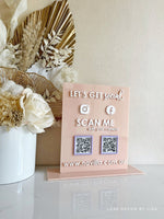 Freestanding QR Code Sign - DOUBLE QR - Luxe Decor by Lisa