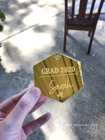 Graduation Hexagon Keyring - Luxe Decor by Lisa