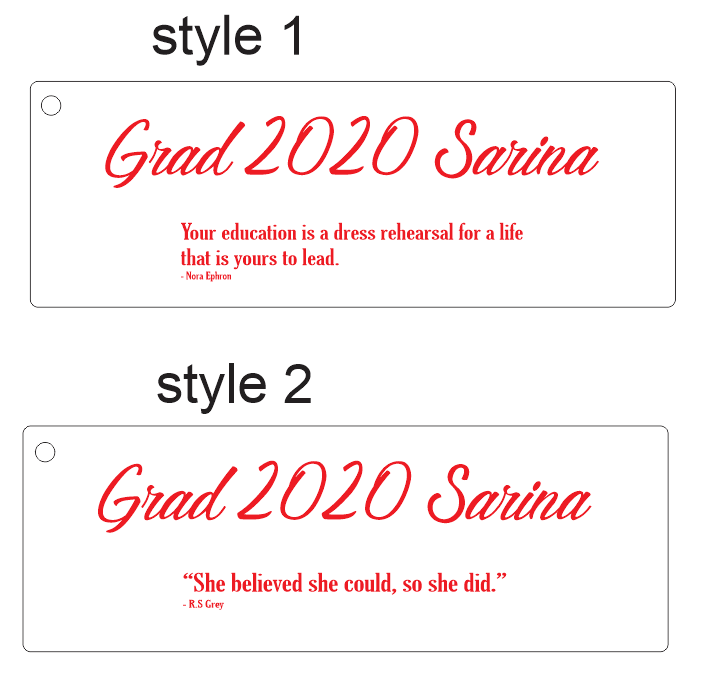 Graduation Keyrings - Luxe Decor by Lisa