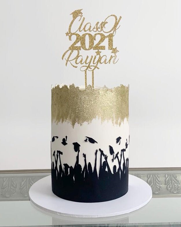 Graduation Year and Name Cake Topper - Luxe Decor by Lisa