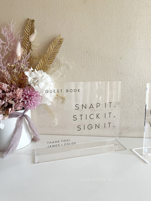 Guest Book Custom Sign - Luxe Decor by Lisa
