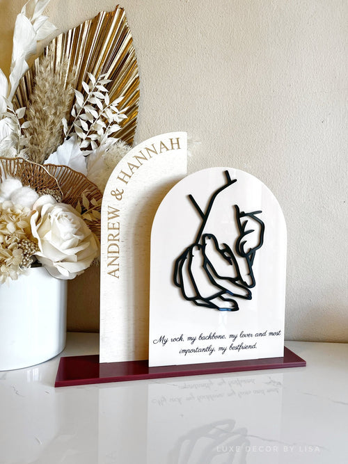His & Hers Arched Couples Sign style 1 - Luxe Decor by Lisa