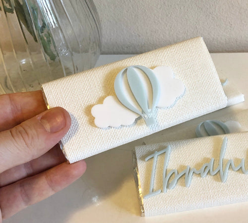 Hot Air Balloon and Cloud Mini Acrylic Shapes - Luxe Decor by Lisa