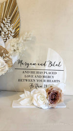 Husband + Wife Clear Freestanding Acrylic Circle Style 2 - Luxe Decor by Lisa