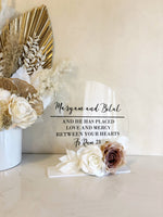 Husband + Wife Clear Freestanding Acrylic Circle Style 2 - Luxe Decor by Lisa
