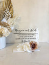 Husband + Wife Clear Freestanding Acrylic Circle Style 2 - Luxe Decor by Lisa