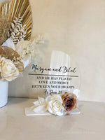 Husband + Wife Clear Freestanding Acrylic Circle Style 2 - Luxe Decor by Lisa