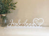 Freestanding Names with Heart and Date