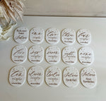 Floral Oval Milestone Set of 15