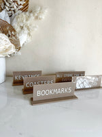 Set of 5 Mini Signs Acrylic