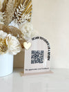 Reviews Single Arch QR Freestanding Sign