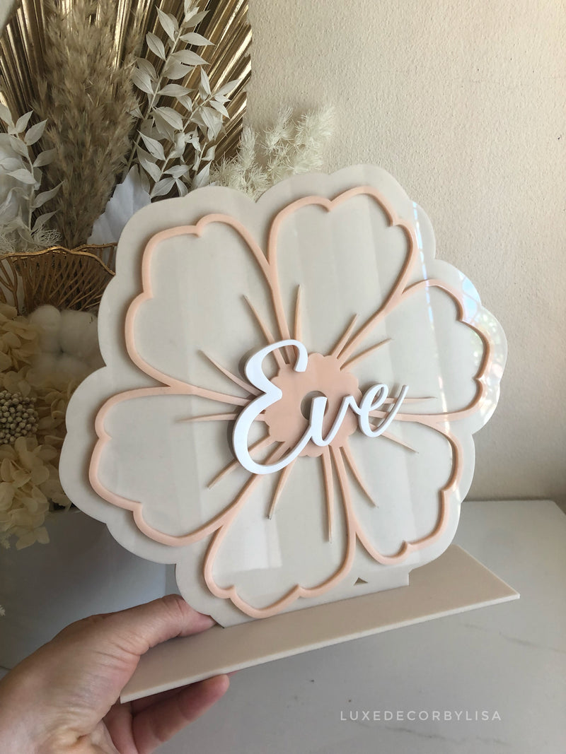 Flower 3D Name Plaque