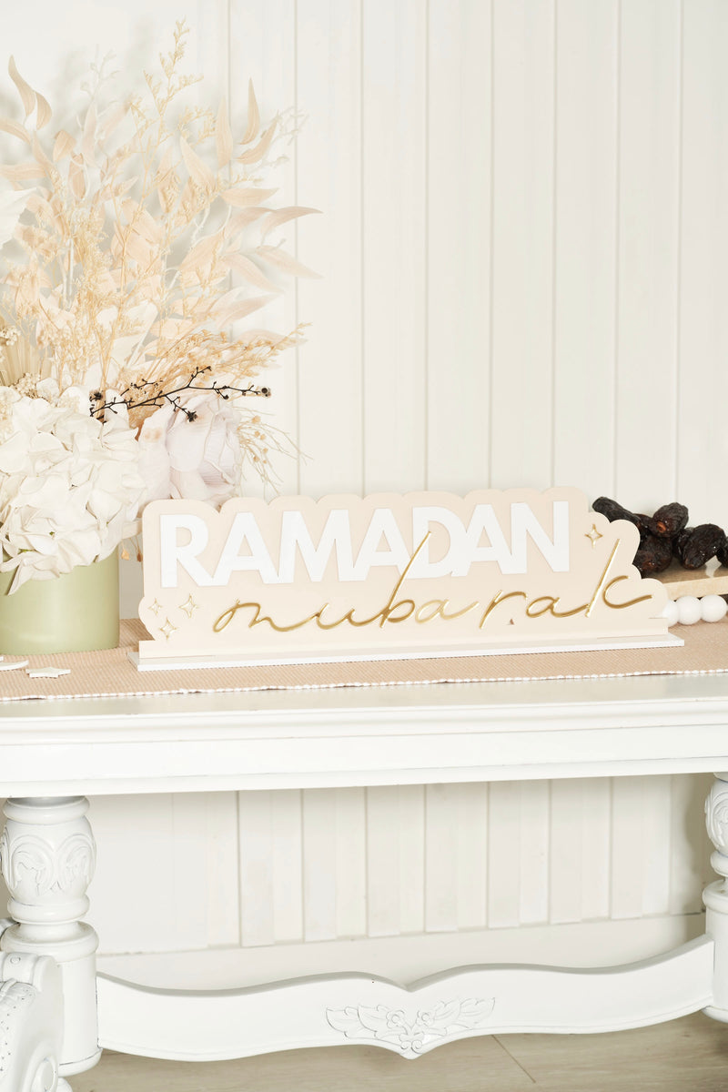Ramadan Mubarak Layered Freestanding Sign