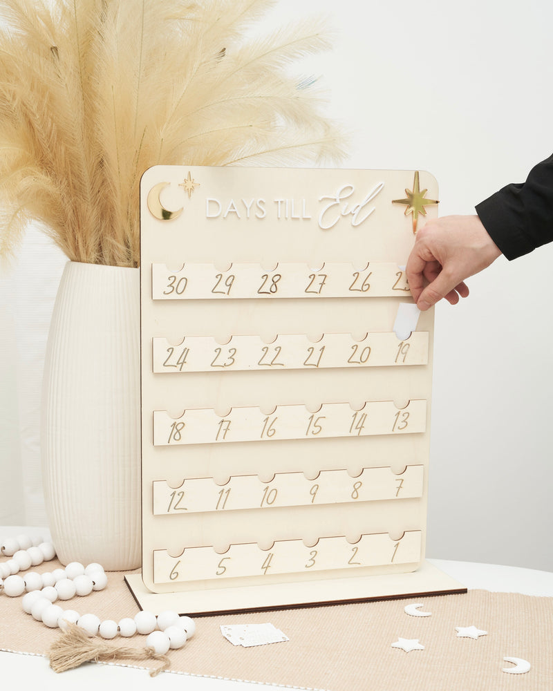 Days Till Eid Countdown with Card Slots - Freestanding