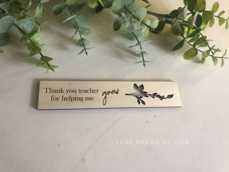 WHOLESALE - Rectangle Teachers Bookmark Plywood