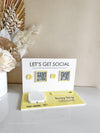 3 in 1 Business Sign / Square + QR + Card Holder