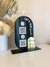 The Oval Modern QR Freestanding Sign