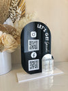 The Oval Modern QR Freestanding Sign