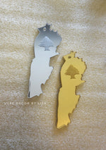 Lebanese Map or Cedar Tree Keyring