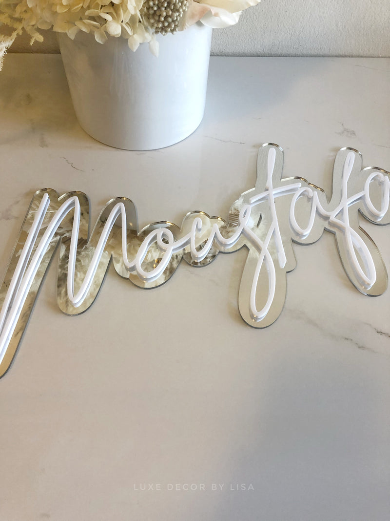 3D Layered Acrylic Names + Words