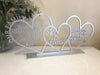 Triple Personalised Hearts Freestanding