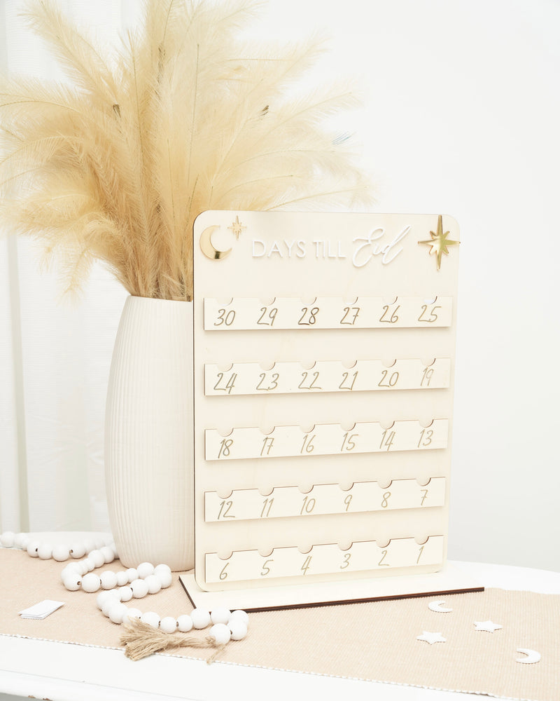 Days Till Eid Countdown with Card Slots - Freestanding