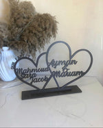 Family Double Hearts Freestanding