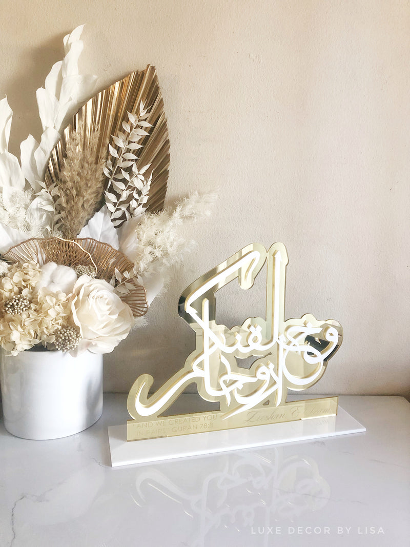 3D Couples And We Created You In Pairs Sign – Luxe Decor by Lisa