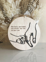 Fathers Day Plaque - 3D Hands Style 1