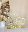 Family Double Hearts Acrylic Freestanding - Large